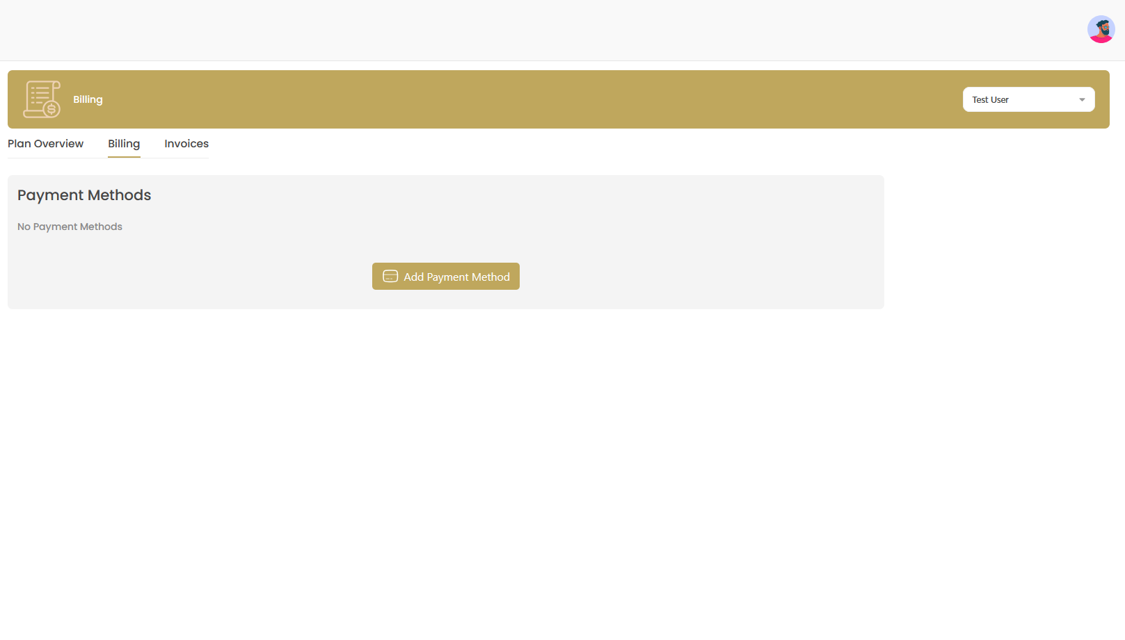 Billing Management Interface