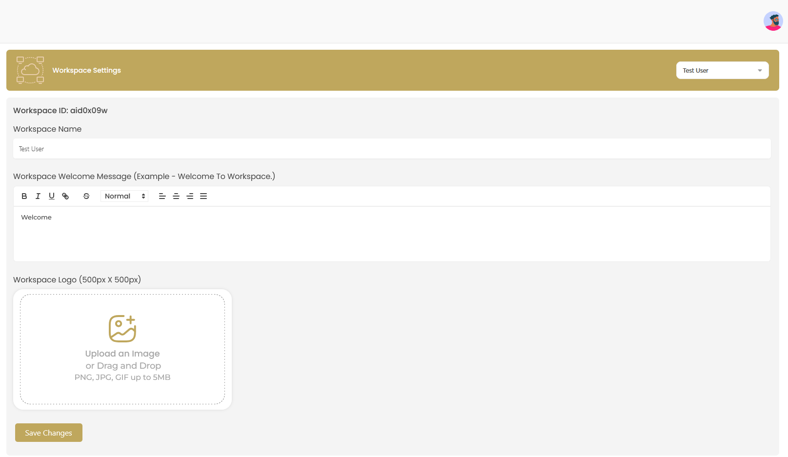 Workspace Settings Configuration