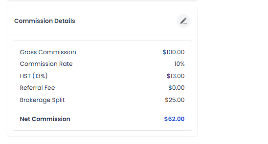 Commission Tracking Details
