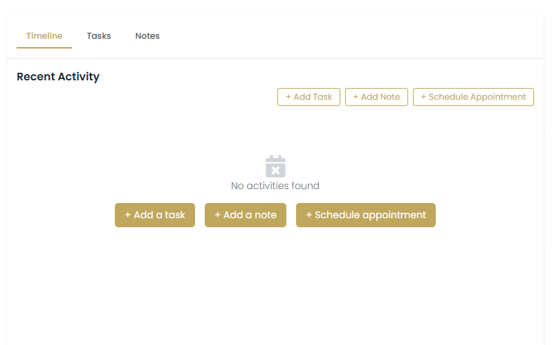 Deal Activity Timeline