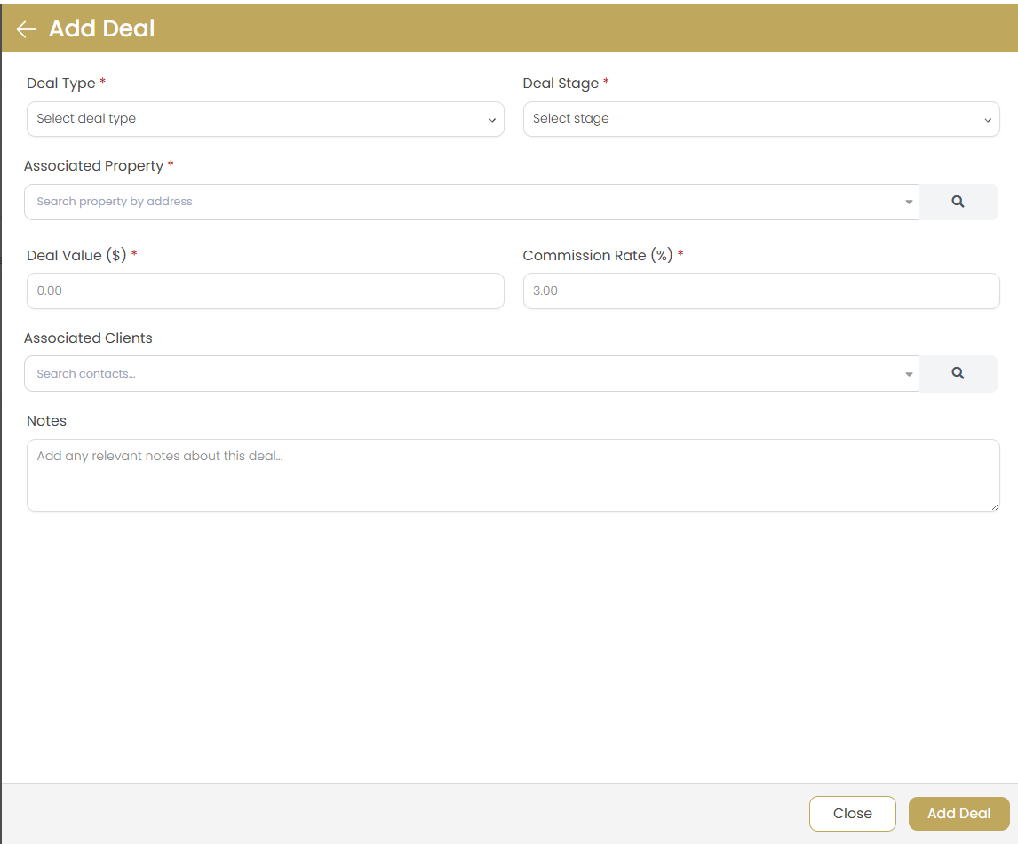 New Deal Creation Form