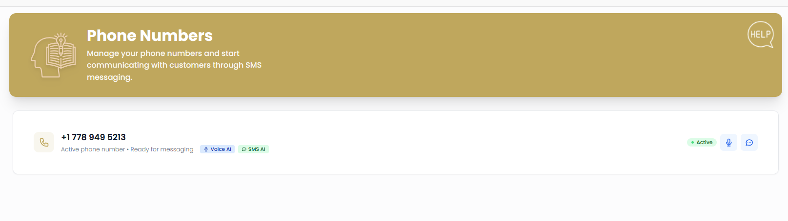 Active Phone Number Management