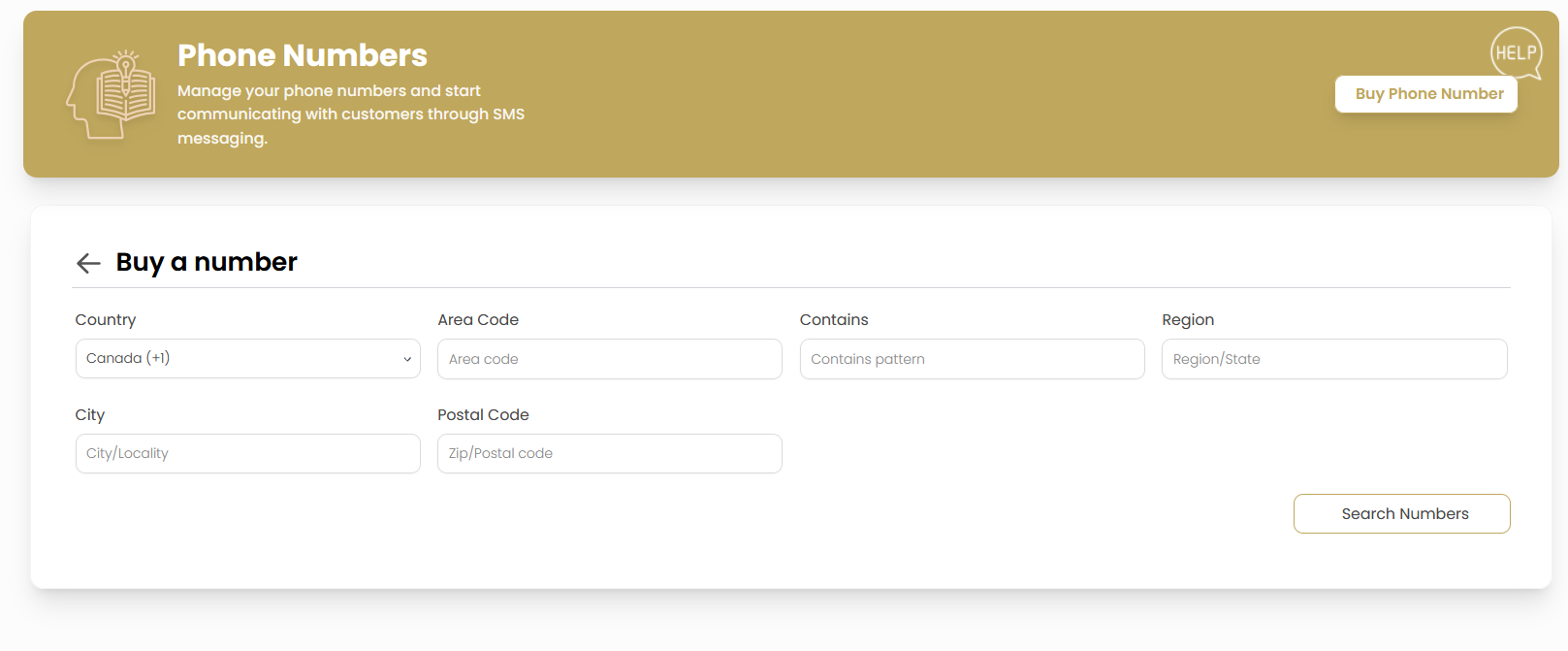 Phone Number Search Interface