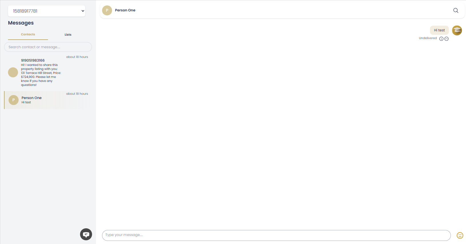 SMS Conversation Interface