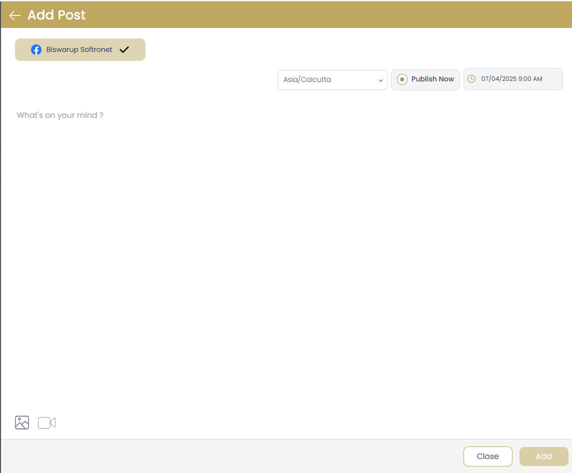 Create Post Interface