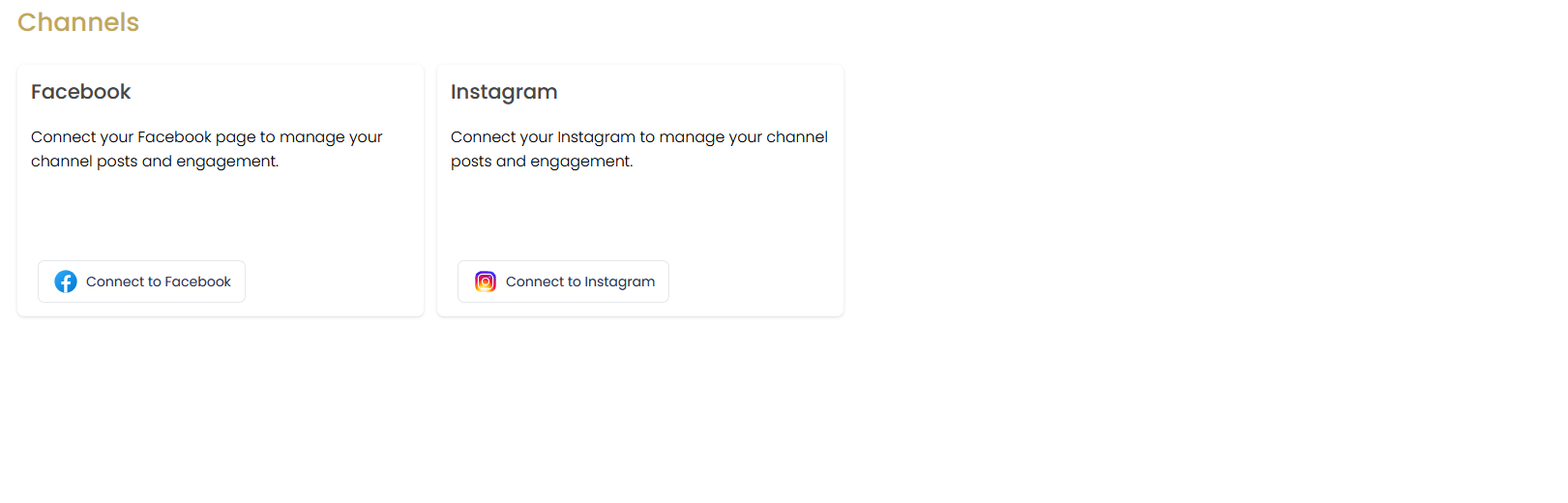 Instagram Connection Interface