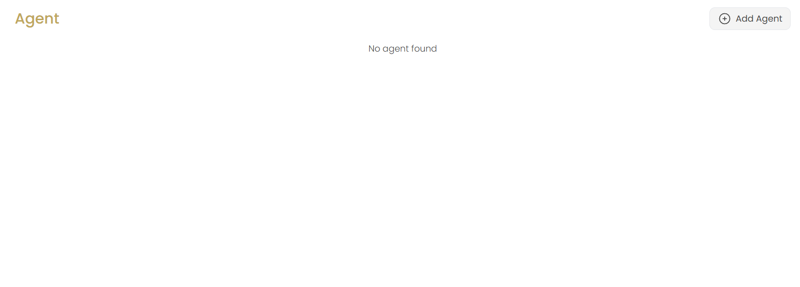 Agent List - Empty State