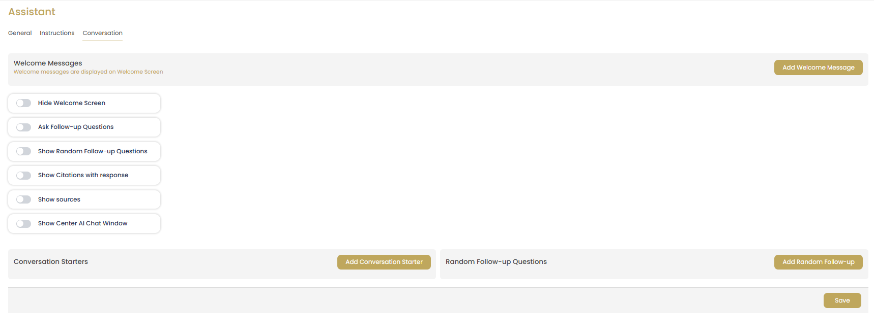 AI Assistant Basic Configuration