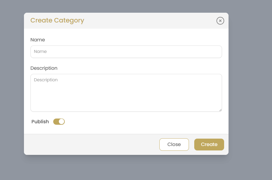 Create Category Dialog