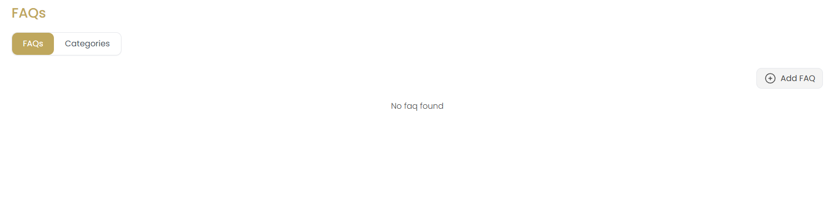 FAQ Management Overview