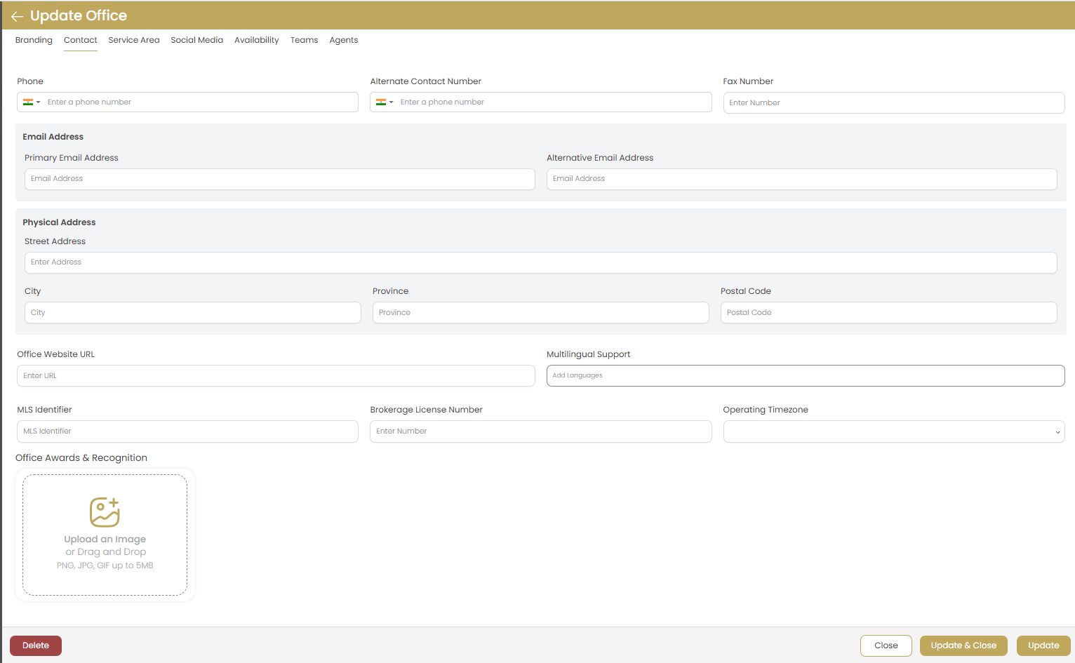 Office Contact Information