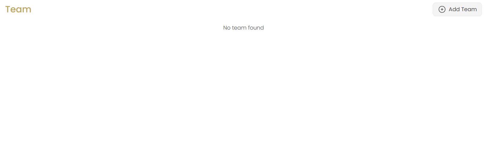 Team List - Empty State