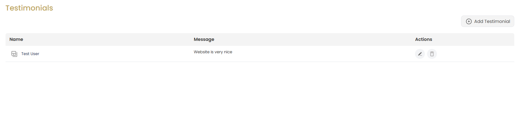 Testimonials List